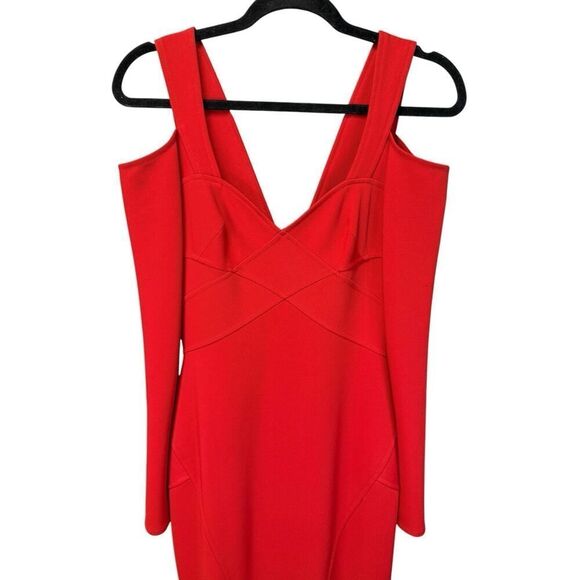 NWT Zac Posen Red Mermaid Gown Vogue Runway Dress Off Shoulder sz S (4-6) - Picture 5 of 16